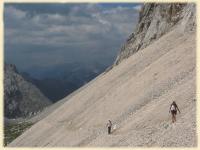 hiking on scree