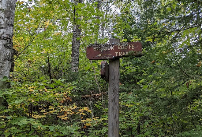 Old Border Route Trail Sign
