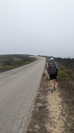 narrow roadwalk on fishermen's trail