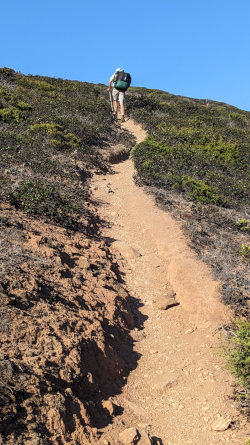 Hill climb on fishermen's trail