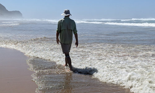 Beach walk on the Fisherman's Trail in Portugal