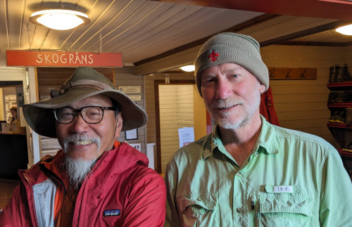 Two old Scouters at Kebnekaise Mountain Station